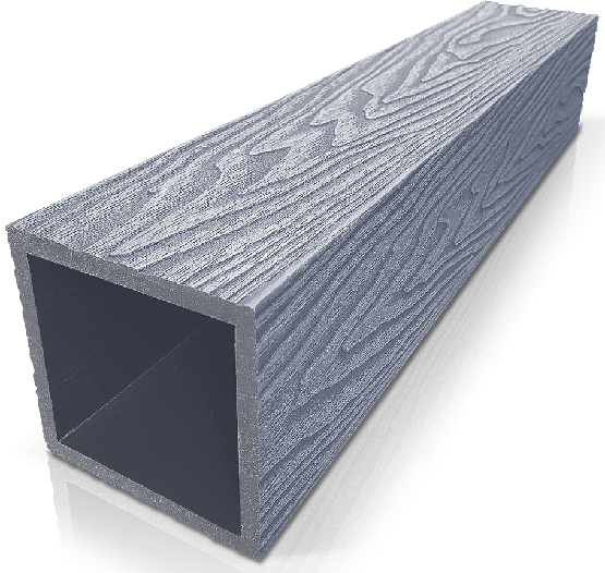 Столб ДПК 3D GardenParkett фактура дерева Серый купить в Иркутске