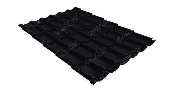 Металлочерепица классик 0,45 Drap RAL 9005 черный купить в Иркутске