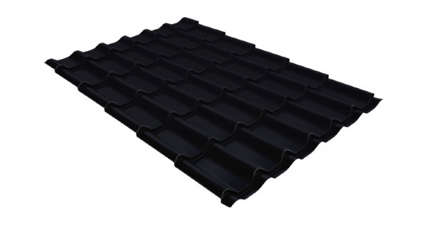 Металлочерепица классик GL 0,5 Quarzit lite RAL 9005 черный купить в Иркутске