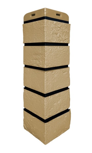 Угол Grand Line состаренный кирпич премиум Песочный (шов RAL 9005) купить в Иркутске