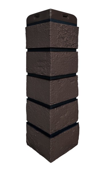 Угол Grand Line состаренный кирпич премиум Шоколадный (шов RAL 9005) купить в Иркутске