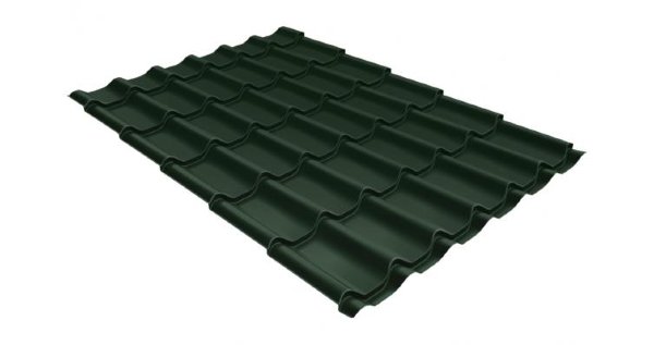 Металлочерепица классик 0,5 Satin RR 11 темно-зеленый купить в Иркутске