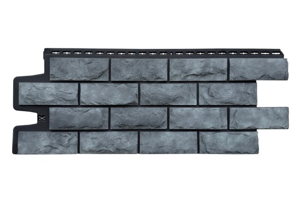 Фасадные панели Grand Line Колотый Камень Антрацит, Шов черный купить в Иркутске